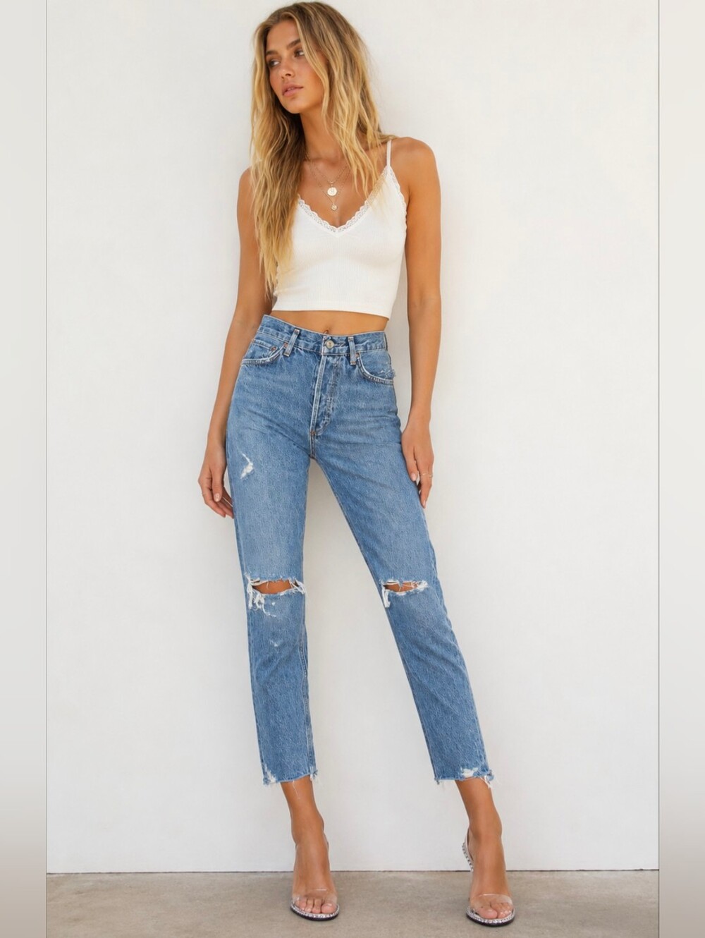 AGOLDE Jamie High Rise Straight in Arrival Size 24